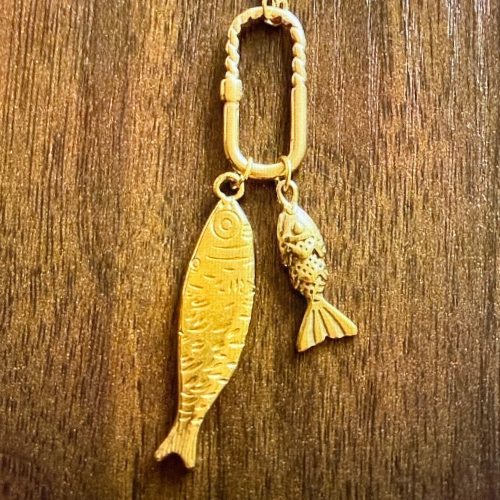 Gold Fish Pendant Necklace
